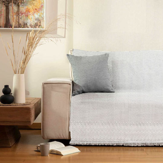 Borea Tribal Dreisitzer-Sofa Wurf 180x300cm Grau