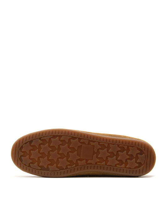 Damen Mokassins aus Leder in Braun Farbe