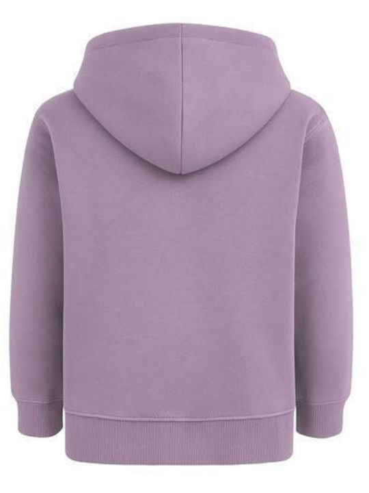 Αθλητική Παιδική Ζακέτα Fleece με Κουκούλα Λιλά