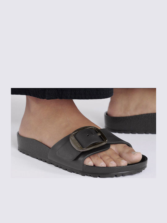 Madrid Big Buckle Slides σε Μαύρο Χρώμα