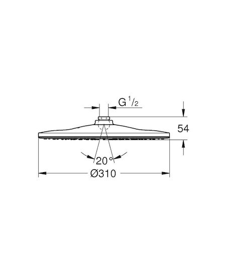 Grohe Rainshower Στρογγυλή Κεφαλή Ντουζ 31cm