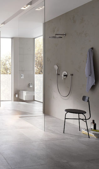 Grohe Essense Super Στρογγυλή Κεφαλή Ντουζ 31cm με Βραχίονα 38cm