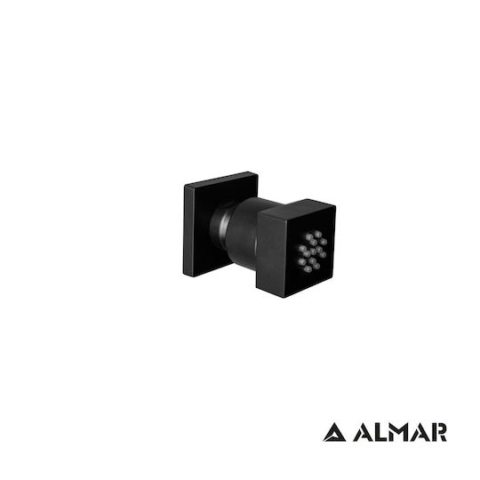 La Torre Square Cap De Duș Pătrat 4.2x4.2cm Negru Mat
