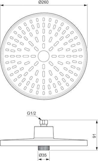 Ideal Standard Idealrain Κεφαλή Ντουζ
