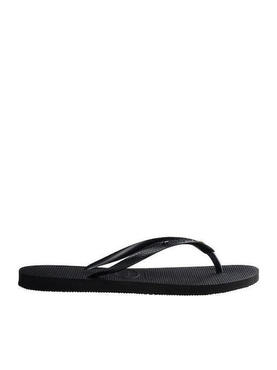 Slim Crystal Sw II Flip Flops in Black Colour
