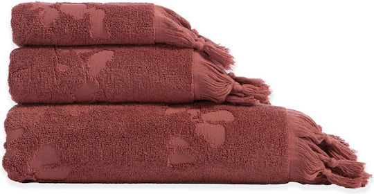 Nef-Nef Homeware Πετσέτα Σώματος Vania 70x140εκ. Rose Βάρους 550gr/m²