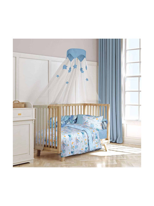 Alouette Set Baby Crib Cotton Sheets Airplanes Blue 130x170cm 3 Pieces