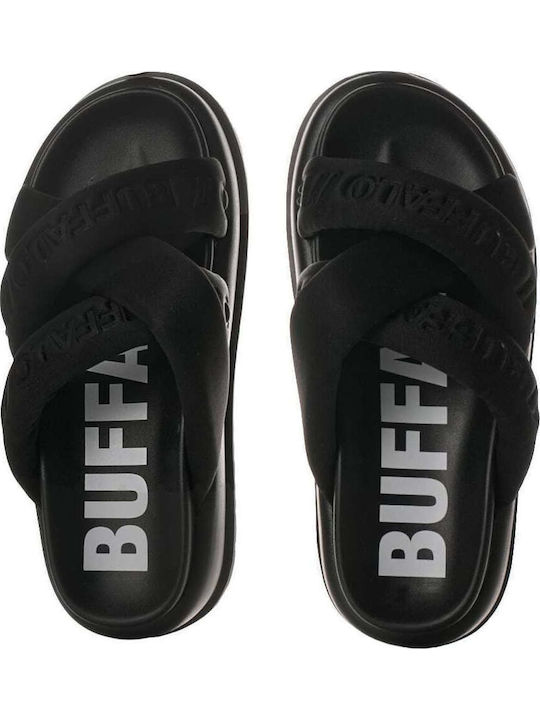 Flache Sandalen für Damen Flatforms in Schwarz Farbe