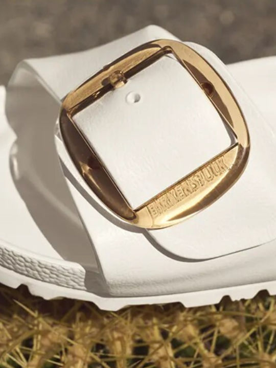 Madrid Big Buckle EVA Slides σε Λευκό Χρώμα