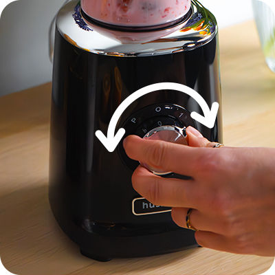 Huslog Blender with Plastic Jug 600 ml 500W Black