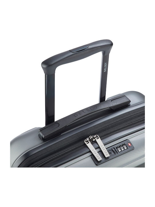 Delsey Meteor Βαλίτσα Ταξιδίου Καμπίνας Σκληρή Graphite με 4 Ρόδες Ύψους 55εκ.