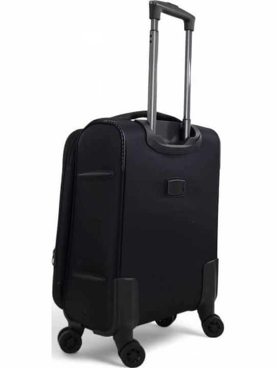 Diplomat Small The Lisbon Collection Cabin Fabric Black Suitcase With 4 Wheels Height 55cm