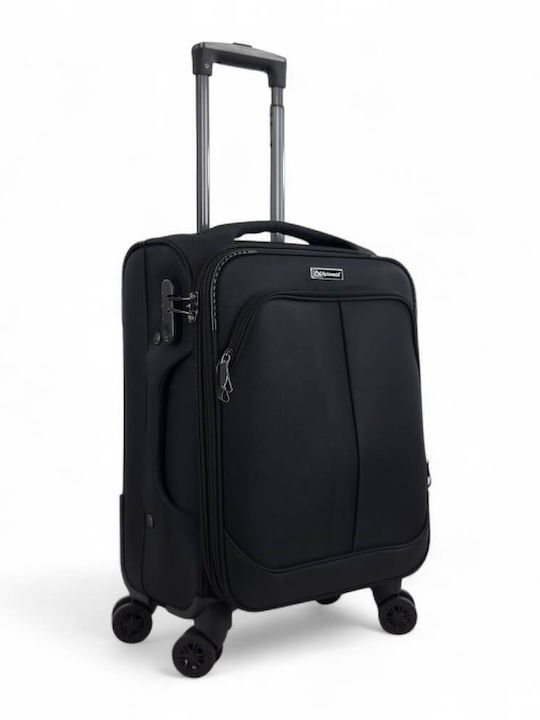 Diplomat Small The Lisbon Collection Cabin Fabric Black Suitcase With 4 Wheels Height 55cm