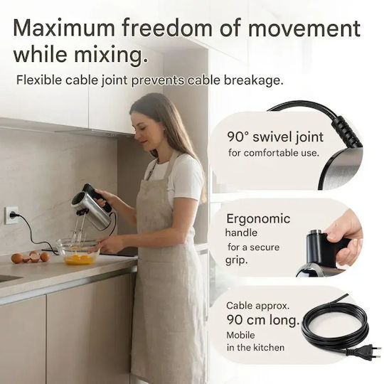 Profi Cook Μίξερ Χειρός 400W Γκρι