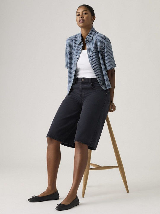 Women's Black Jean Bermudas