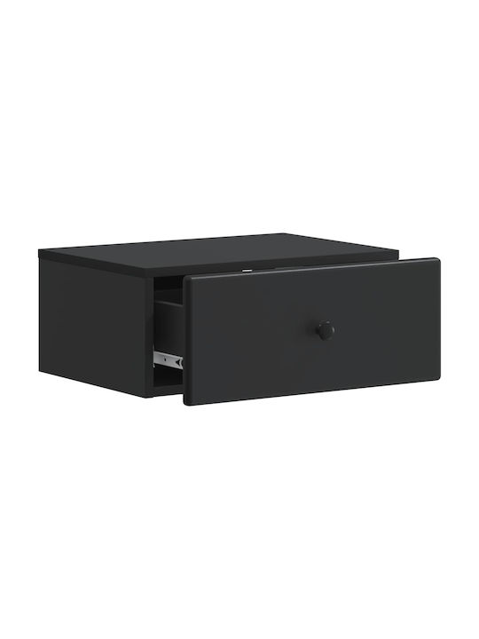Wooden Black Bedside Tables 2 Pieces 49x34.5x20cm