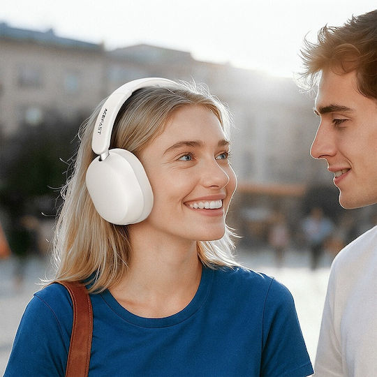 Acefast H12 Kabellose / Verkabelte Over Ear Kopfhörer mit 80 Stunden Wiedergabezeit Weiß