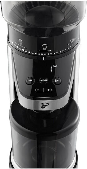 Tchibo Râșniță de Cafea Electrică 160W cu Capacitate de 400g și 26 Nivele de Măcinare Argintie