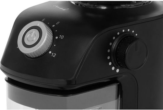 ECG Râșniță de Cafea Electrică 150W cu Capacitate de 240g și 18 Nivele de Măcinare Neagră