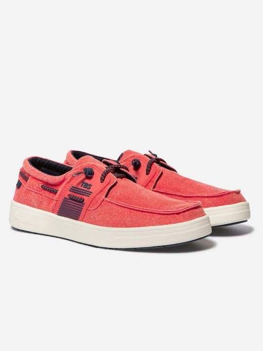 Ανδρικά Boat Shoes σε Κόκκινο Χρώμα