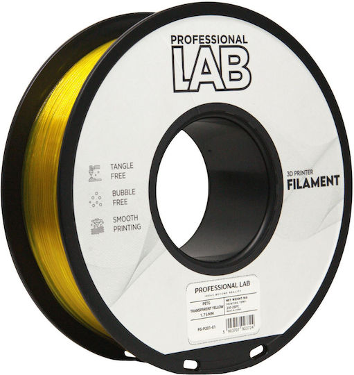 Petg Filament 3D Drucker Professionell Labor 1 Kg 1,75 Mm Transparentes Gelb