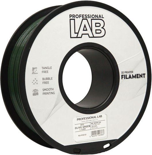 Petg Filament 3d Printer Professional Lab 1 Kg 1.75 Mm Olive Green