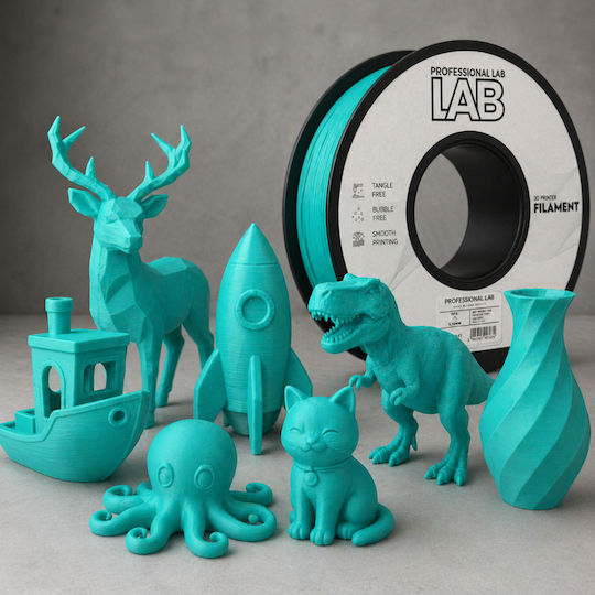 Petg Filament 3D Drucker Professionell Labor 1 Kg 1.75 Mm Cyan Blau