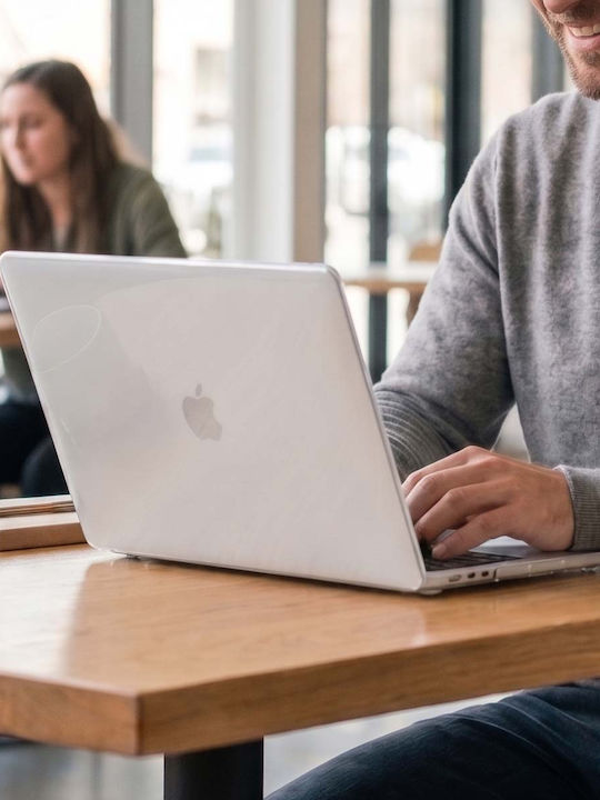 Mw Неплъзгащ Се Текстуриран Твърд Калъф Macbook Air 14-инчов Dotskin Модел Прозрачен