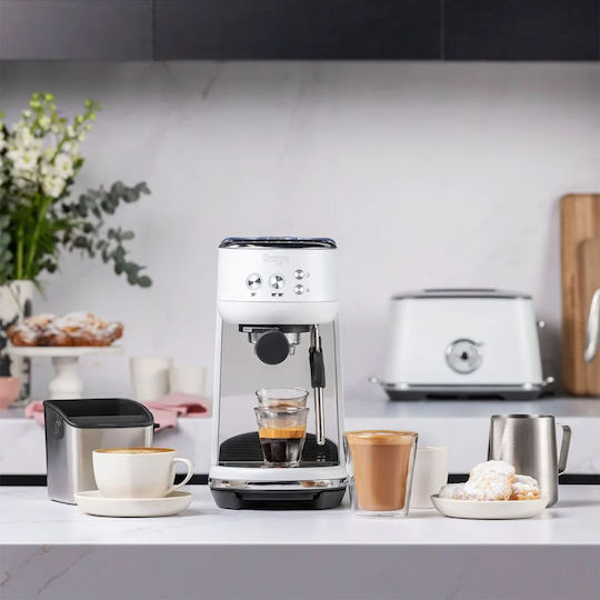 Sage The Bambino Μηχανή Espresso 1600W Πίεσης 15bar Λευκή