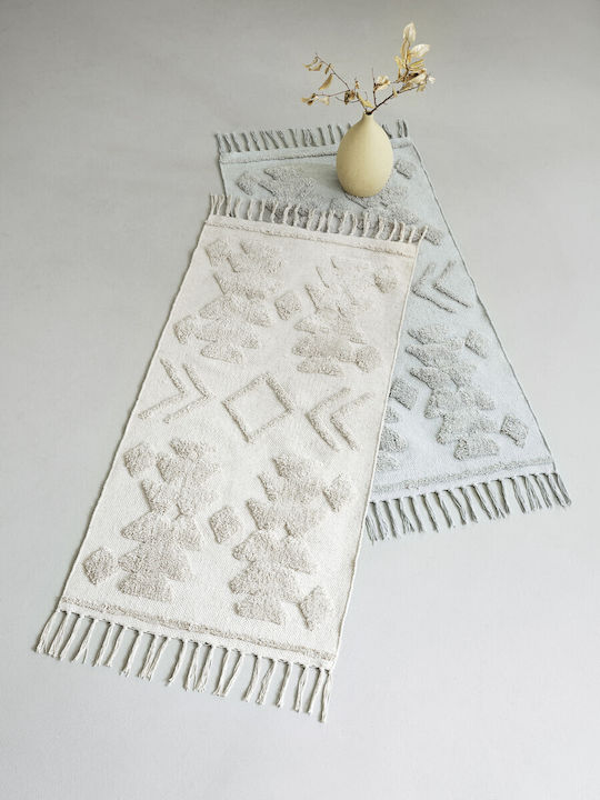 Nima Lucia Χαλί Ορθογώνιο Βαμβακερό Light Beige 60x130cm