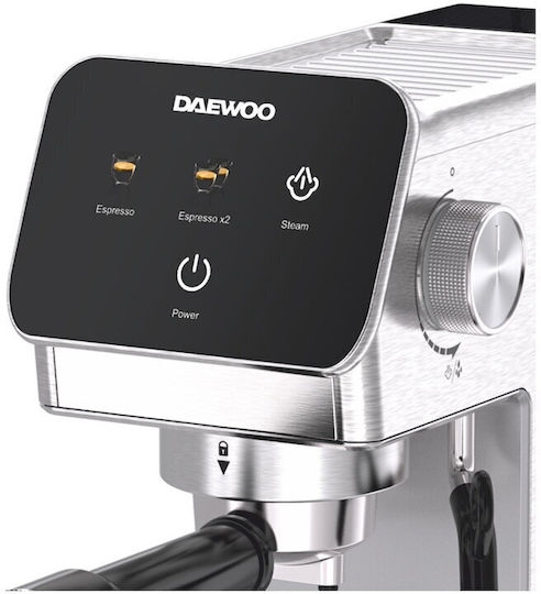 Daewoo Espresso Machine 1350W 20bar Pressure Gray DCME1350