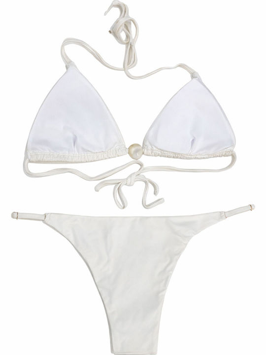 Set Bikini με Αφαιρούμενη Ενίσχυση Off White
