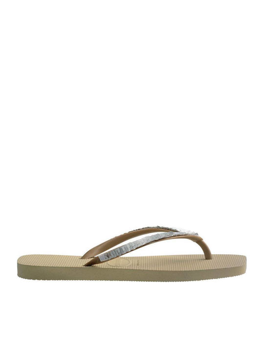 Havaianas Square Magic Sequin Flip Flops Χρυσά