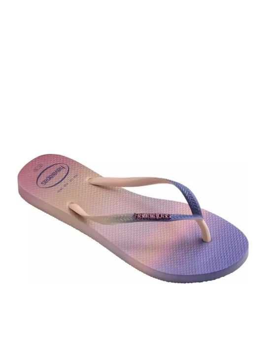 Gradient Sunset Flip Flops Ballet Rose