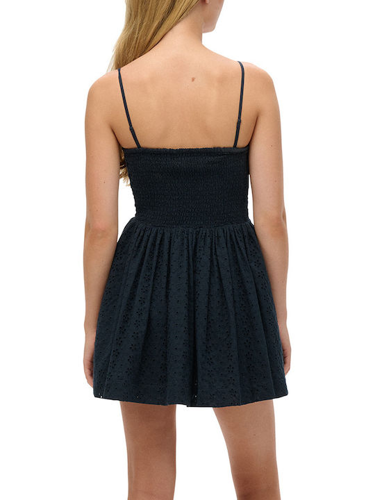 Summer Mini Slip Dress Blue