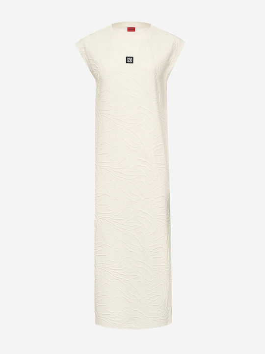Summer Midi Knitted Dress in Cream