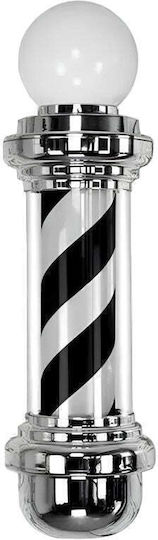 Semn Frizerie Iluminat Reclama Frizerie Barber Pole 72cm Argintiu