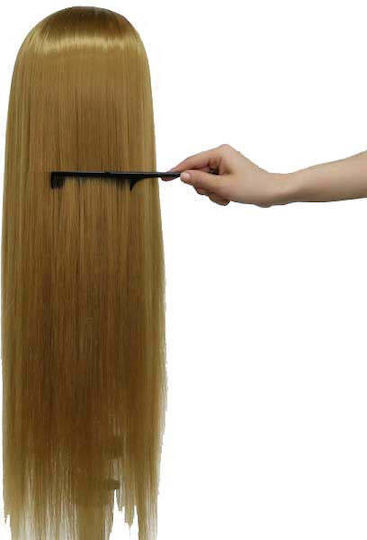 Cap Manechin Păr Natural 80cm Lungime Păr Blond Auriu Fibră Sintetică