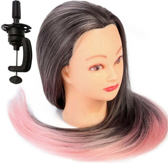 Cap Manchină Șaten-Roz Pentru Practică Coafură Frizerie 60 Cm