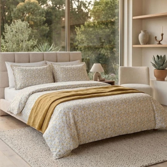 Pucioasa Set Huse Pentru Pilote Dublu 200x230cm Galbene Flori Mici Pucioasa Set Huse Pentru Pilote Dublu 200x230cm Galbene Flori Mici