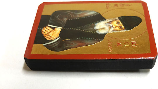 St Paisios Athonite Elder Flat Icon Category Paper Tal No 000 Dimension 4.5cm X 6.0cm Icon Wood Mdf S&k Byzantine Icons
