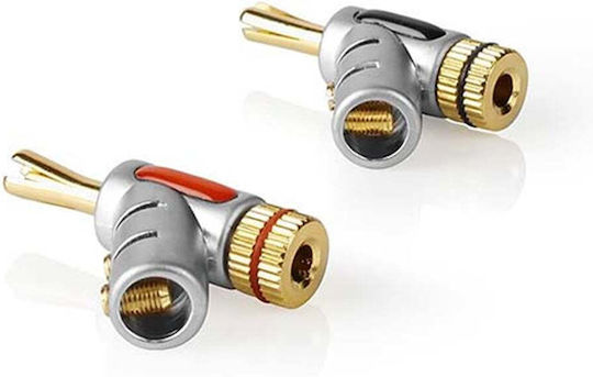 Nedis Set Plugs Banana 7.0mm Gold-plated 2pcs Silver Cagc26990me