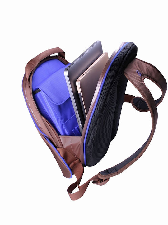 Be.ez Раница За Лаптоп Macbook Pro 15-инчова Le Bag Collection Синя Кафява Be.ez Раница За Лаптоп Macbook Pro 15-инчова Le Bag Collection Синя Кафява