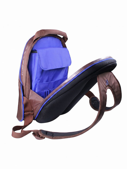 Be.ez Раница За Лаптоп Macbook Pro 15-инчова Le Bag Collection Синя Кафява