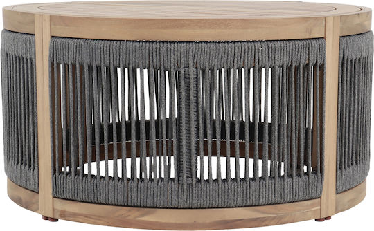Masă de Lemn pentru Spații Exterioare Mici Mormont Gri 60x60x40cm