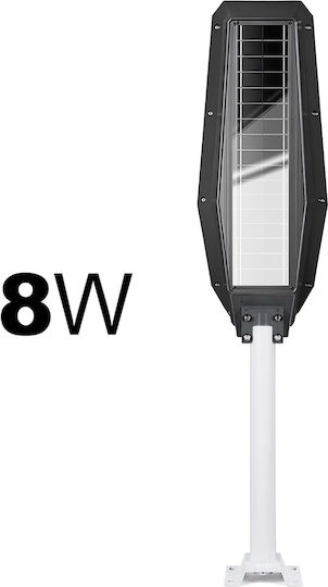 Avizar Led Solar Lamp 8w Motion Sensor 10,000mah Battery Black