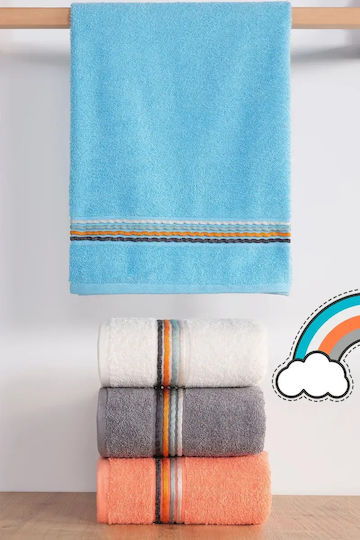 SteweHome Face Towel 100x50cm Colorful 4 Pieces SteweHome Face Towel 100x50cm Colorful 4 Pieces