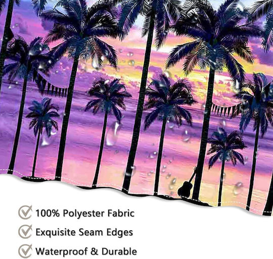 Waterproof Κουρτίνα Μπάνιου Υφασμάτινη 180x180cm Pink