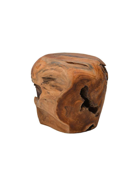 Living Room Stool Wooden Bolare Natural Shade 40x40x35cm