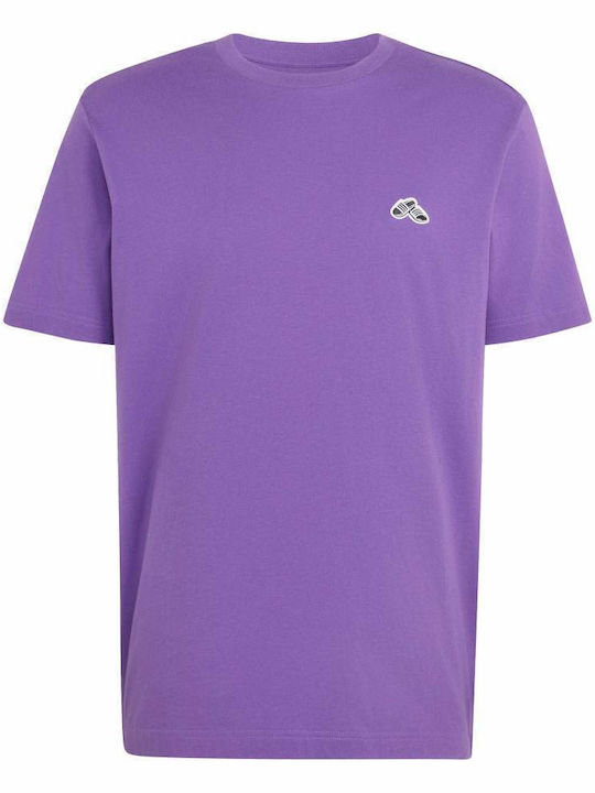 Grafisches Sportliches T-Shirt Lila